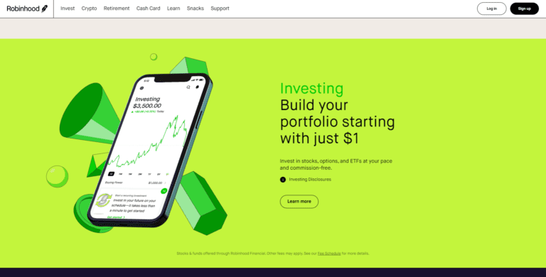 Investing made easy with Robinhood: commission-free trading, user-friendly interface and versatile features like options and crypto trading, all in one convenient app. Start building your portfolio today!